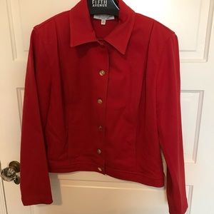 St John Sport Essentials Red Rust Jacket Sz Medium Vintage USA